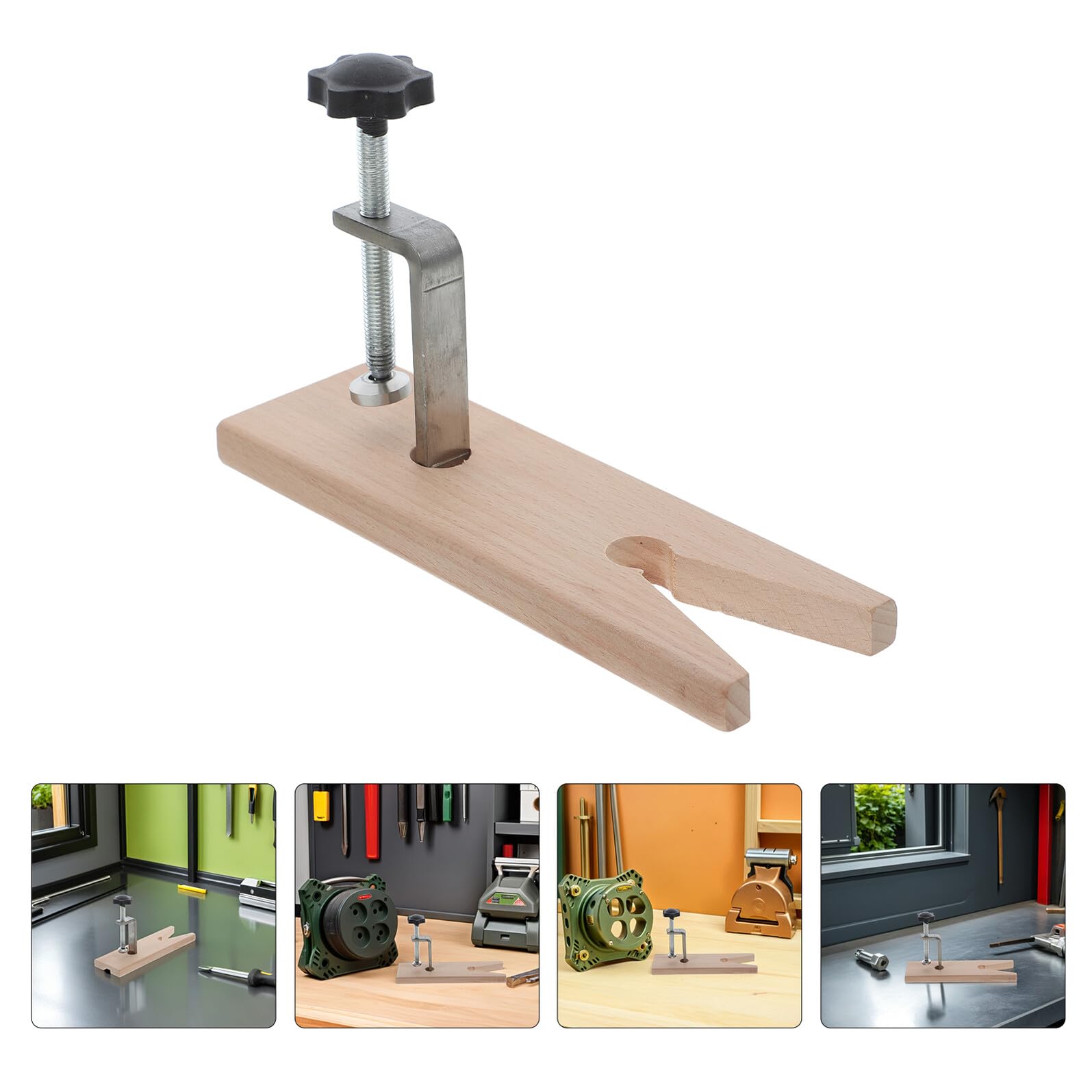 Serrage-joint D'établi en Bois Dur, Mini Pince de Table Portable pour Bijoutier, 2 Jeux avec Mécanisme de Dégagement Rapide, Étau à Bois Multifonction pour Travail de