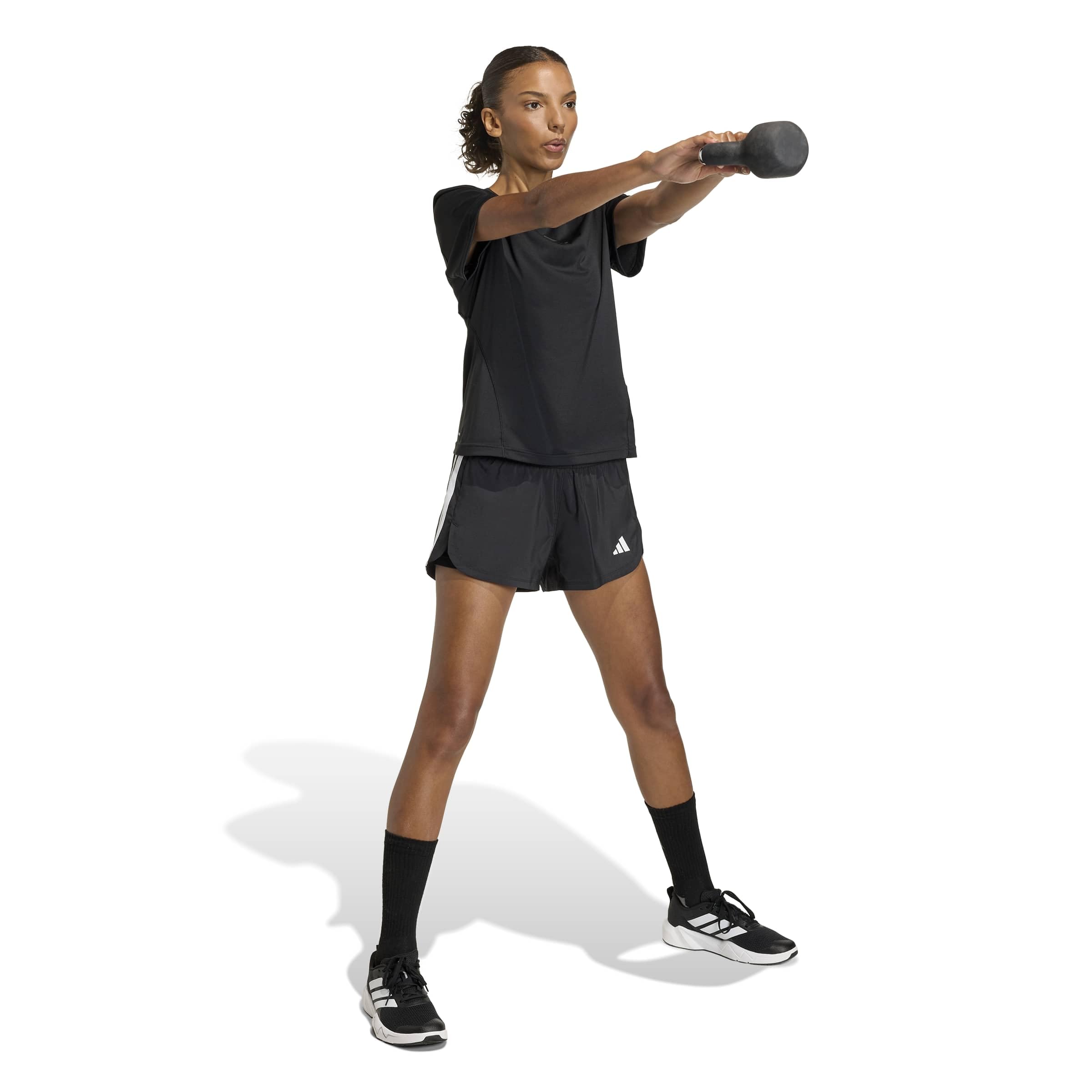 adidas Women's Short d’entraînement 2-en-1 en Toile Pacer