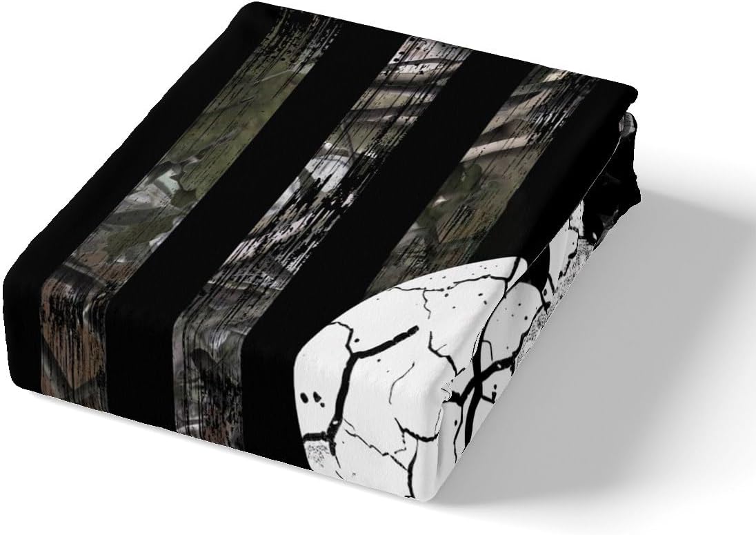Manfei Elephant Duvet Cover Toddler Size,Wildlife Animal Camo Bedding Set 2 Pcs for Boys Girls,Black Stripes Branch American Flag Comforter Cover(No Filler),Kids Quilt Cover