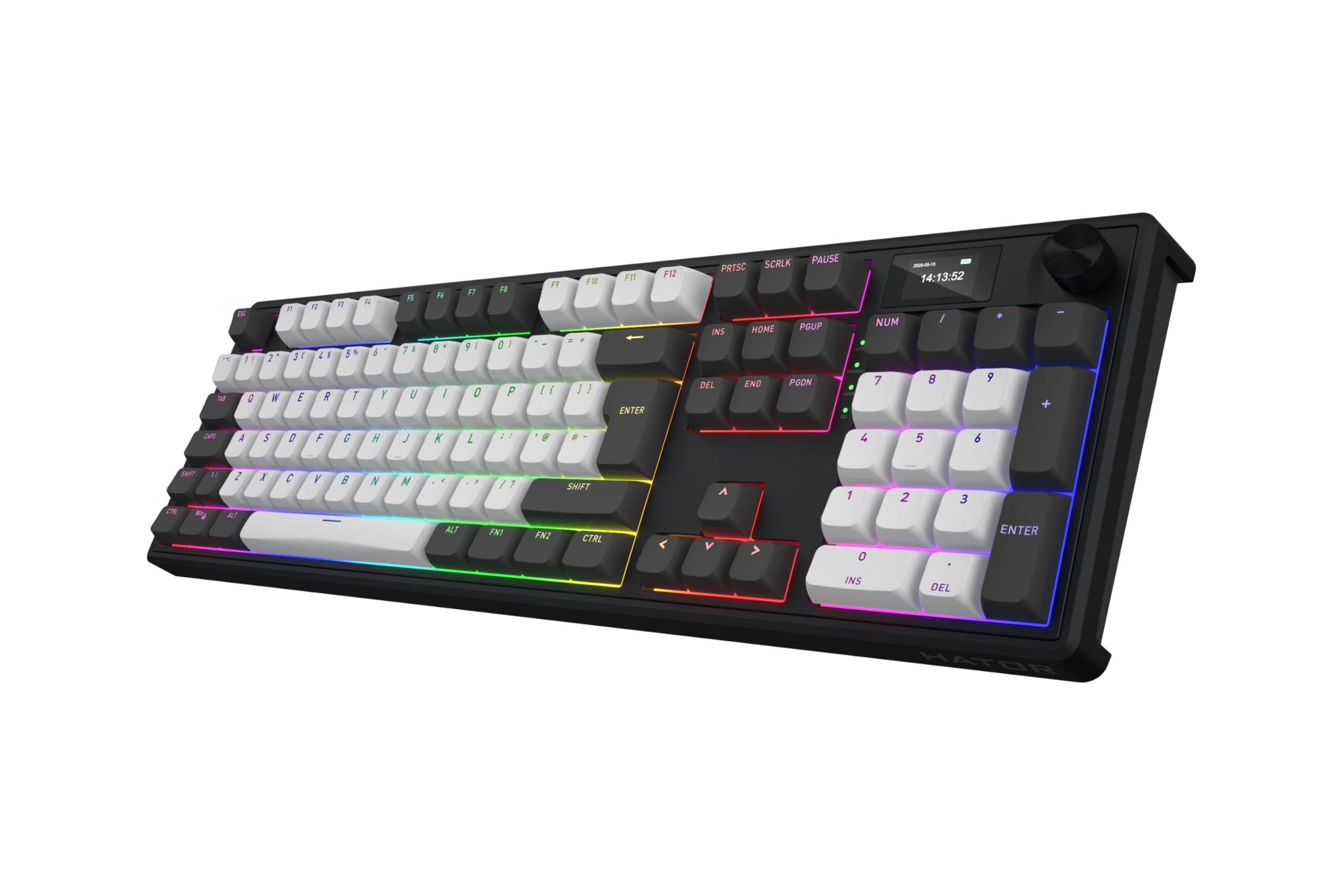 HATOR Skyfall 100 PRO Wireless Mechanische Gaming-Tastatur Silent Switches 8000Hz PBT-Keycaps Schwarz EU Layout