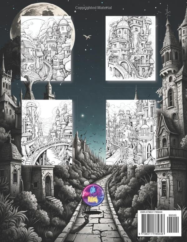 WHIMSICAL WORLDS: This coloring book is full of creative art and intricately detailed fantasy patterns that stimulate imagination and enhance ... a relaxing atmosphere and reducing stress. image 3