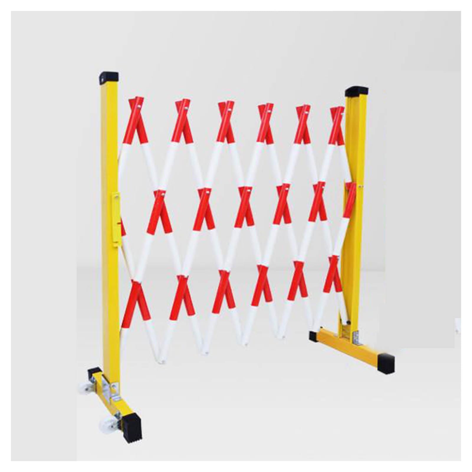 WQPMNYG Security Barrier,Portable Retractable Traffic Fence, Movable Safety Barrier for Indoor/Outdoor Use, Adjustable Separation Guardrail for Warehouse and Parking Lots (L300cm/9.8ft)