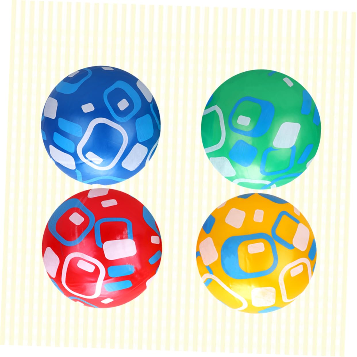 Kisangel 2 Set Palla Gonfiabile Per Pvc Con Design Per Giochi All E Spiaggia Facile Da Conservare Usare Colore Casuale 4 * 2