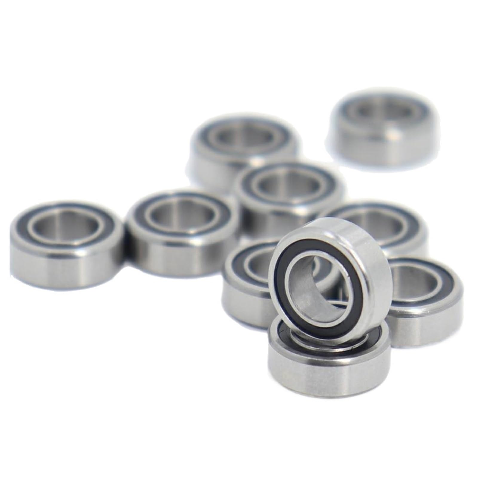 Deep Groove Double Rubber Seal Bearings 10pcs MR105RS 5x10x4mm ABEC-7 Ball Bearings Black Sealed