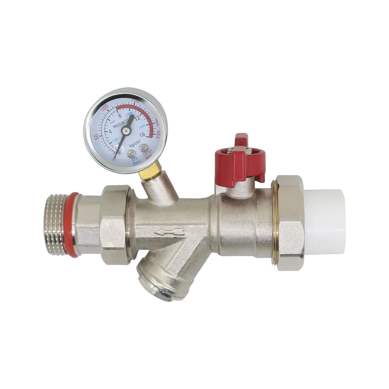 Zawór kulowy mosiężny DN25 z filtrem wody do ogrzewania podłogowego - 1 szt(Backwater valve Pe-rt32x1)