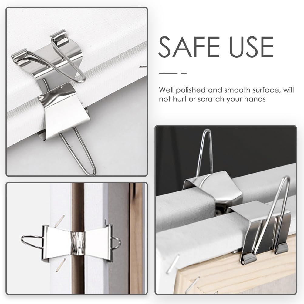 OATIPHO Wet Canvas Clips, 5pcs Stainless Steel Wet Canvas Carriers Clips Wet Canvas Holder Metal Artist Art Clamp Canvas Frame Separating Clip Wet Canvas Clamps Oil Painting Frame Divider - Image 2