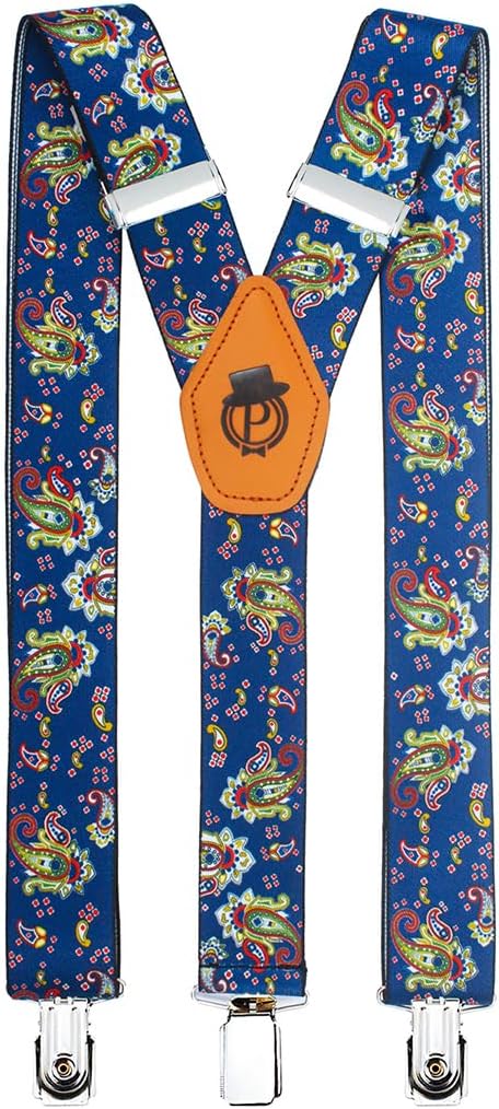 - Men's Floral Cut Suspender (3.5cm Strap Width Elastic)