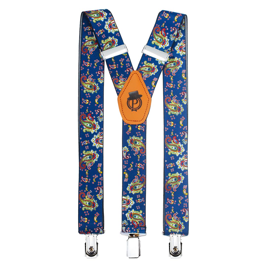 Men's Floral Cut Suspender (3.5cm Strap Width Elastic)