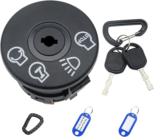 Interruptor de encendido con llave de 4 posiciones 7 terminales compatibles con Husqvarna Craftsman Dixon CubCadet 175566 532175566 163968 925-1741