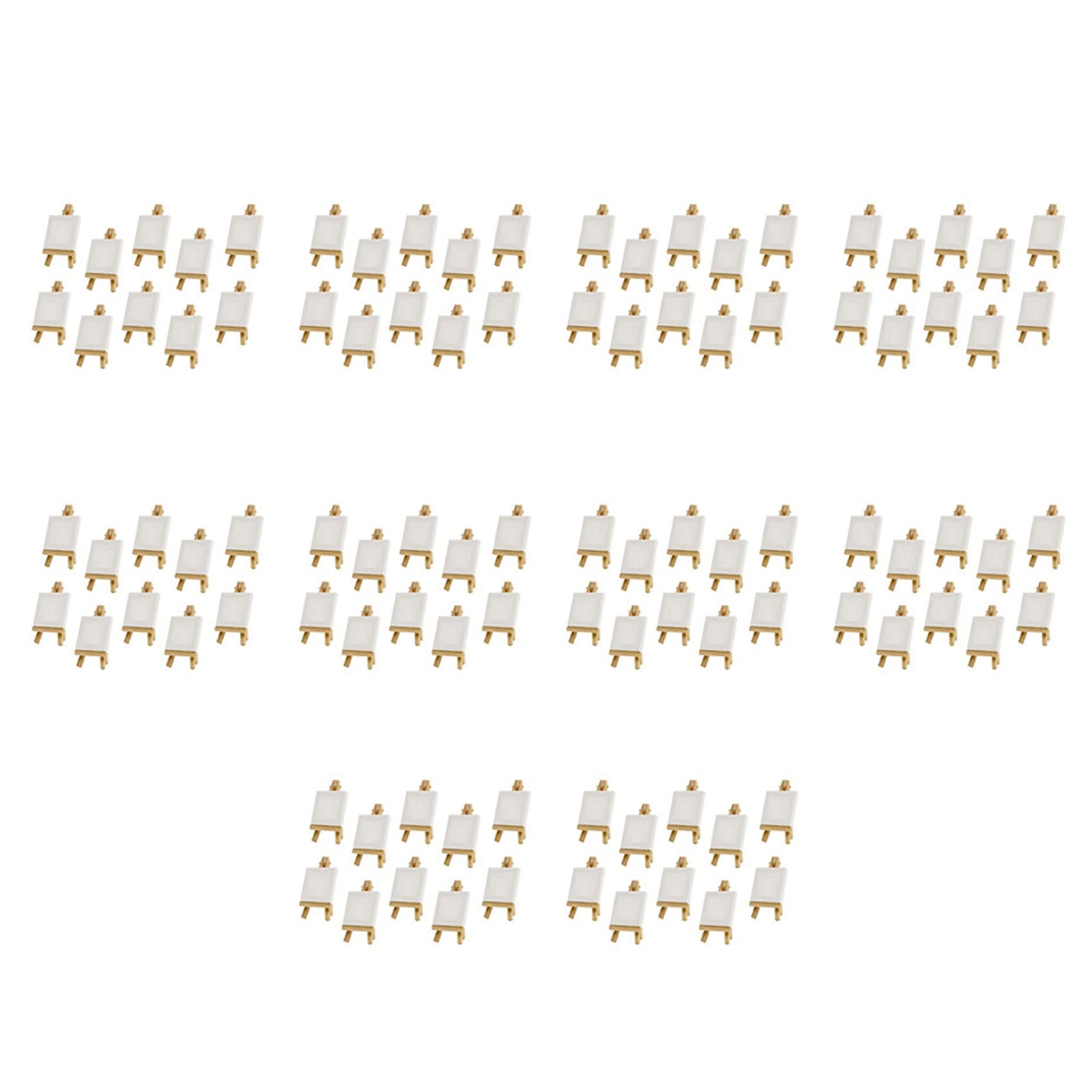 100 Sets Mini-Staffelei mit Leinwand, 8 x 8 cm, Hochzeitstisch, Zahlen, Malerei, Hobby, Malerei, , DIY, Zeichnen, kleiner Tisch, Staffelei, Geschenk