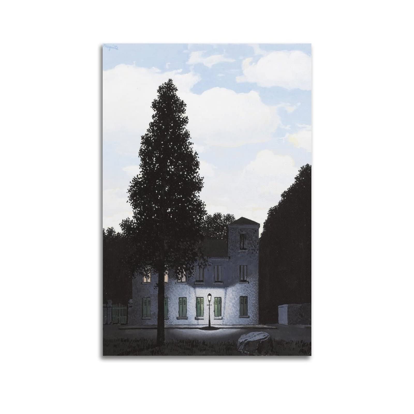 Jaher Unframe-Style L'empire Des Lumieres By Rene Magritte Art Poster Artworks Wall Art Home Modern Decor 16X24inch(40X60cm)