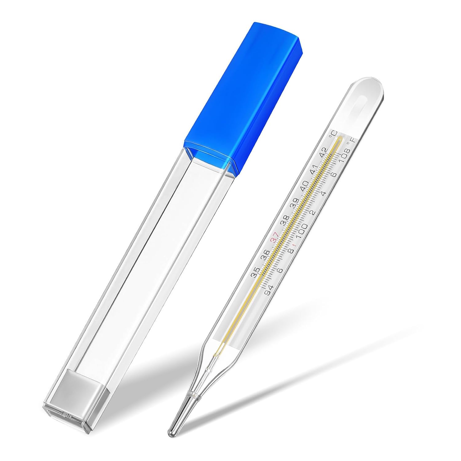 TOYANDONA 1pcs Glass Temperature Measurement Adult - General Use Temperature Testing Tool Accurate Fast Reading for Families, Dual Scale