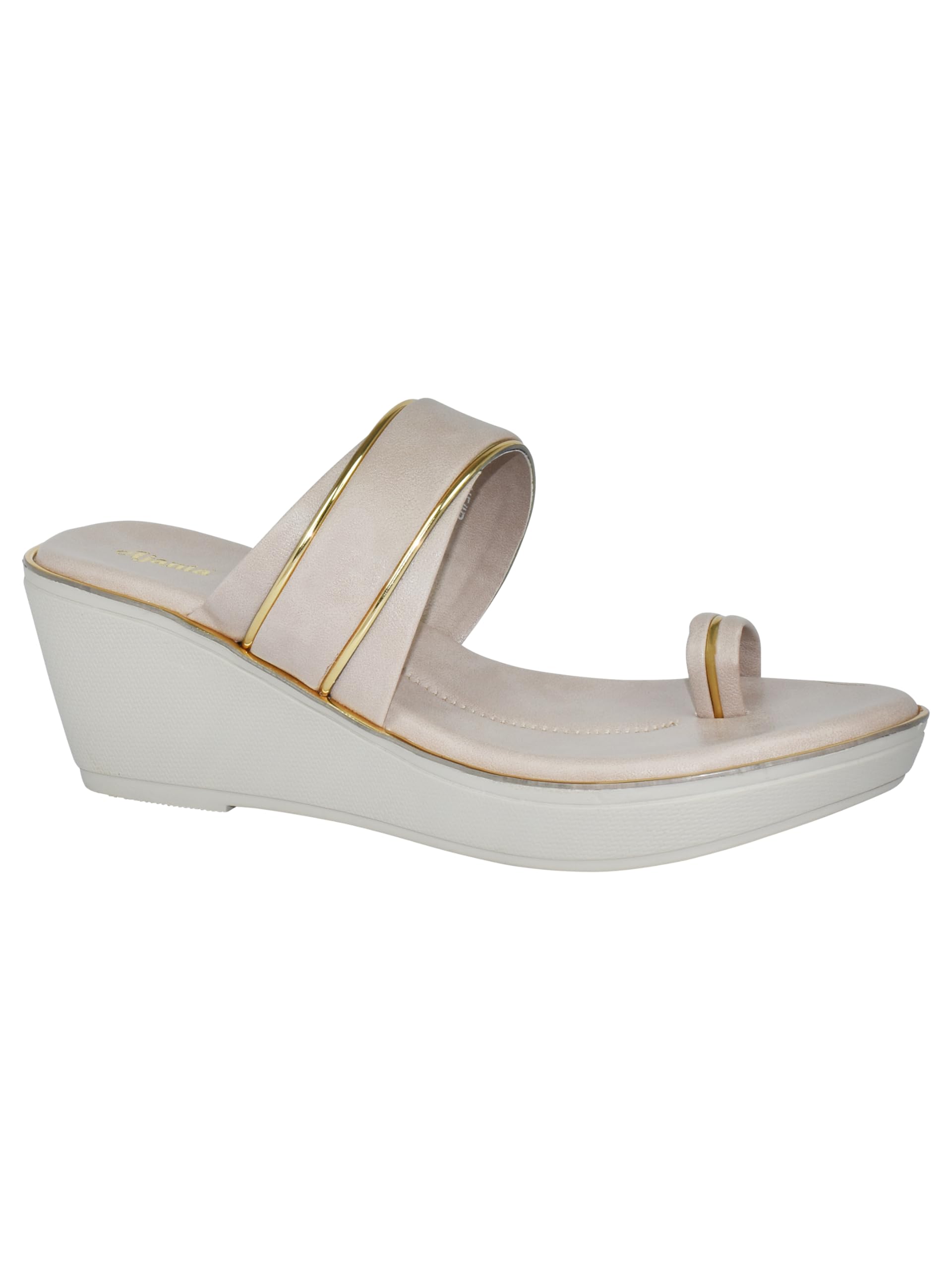 AJANTA Women Beige Wedge Heel Slip-on Sandal EL2002 (B0CJBS3F1W) Amazon Price History, Amazon Price Tracker
