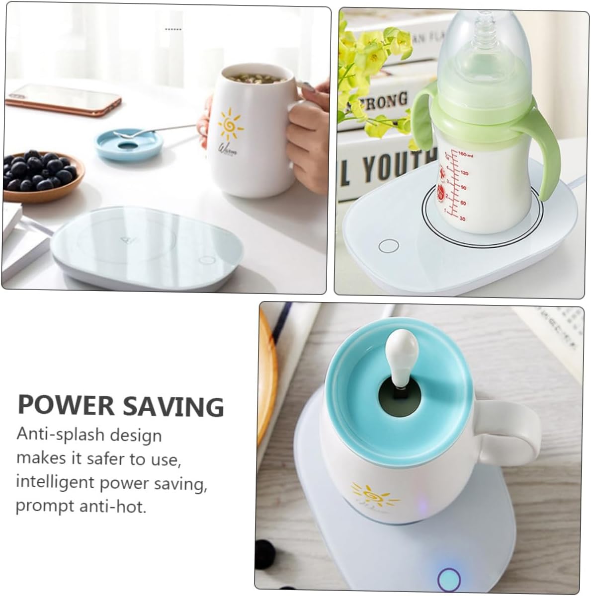 1pc Coffee Mug Heater Electric Desk Warmer Milk Warmer Pad Heated Coaster for Office Portable Milk Tea Cup