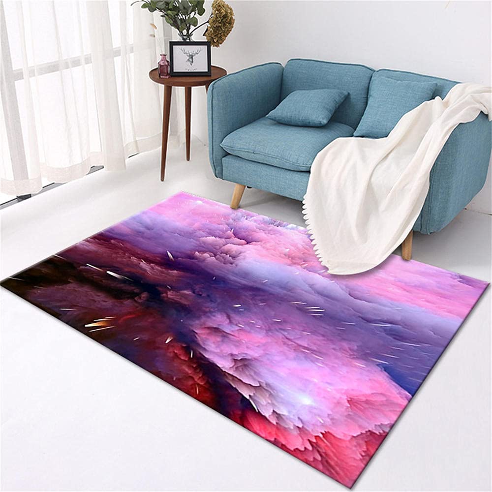Tapis de salle à manger fuchsia 160x230cm rectangulaire pour salon et chambre moderne d'adulte