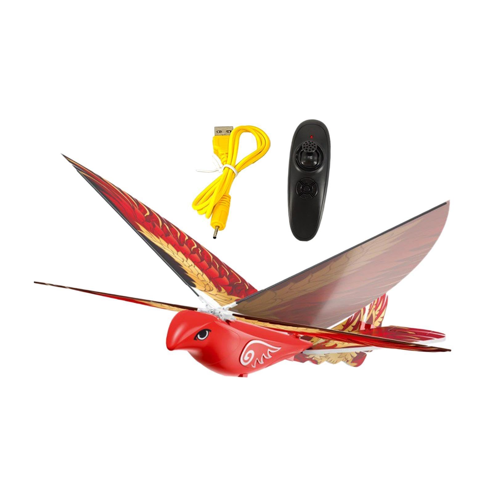 Pájaro Volador RC con Mando, Juguete de Pájaro Eléctrico, Rojo, Individual