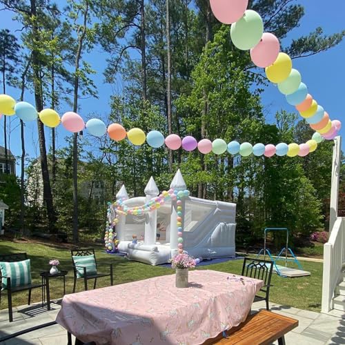 Pastel Rainbow Linking Balloons, 120PCS 6 Inch Colorful Quick Link Balloon Assorted, Multicolor Rainbow Connecting Balloons for Birthday Baby Shower Easter Ice Cream Unicorn Fancy Party Decorations by Govpy - Used condition - Image 4