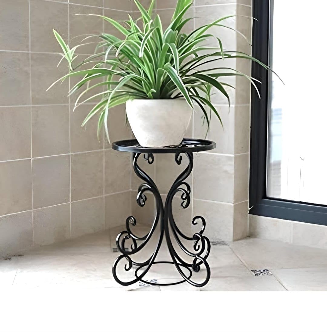 ViaAfsar Durable Metal Plant Stand Flower Pot Stand For Balcony Living Room Outdoor Indoor Plants Plant Holder Home Decor Item (Mini Planter) (Black) (B0D9SD6XDX) Amazon Price History, Amazon Price Tracker