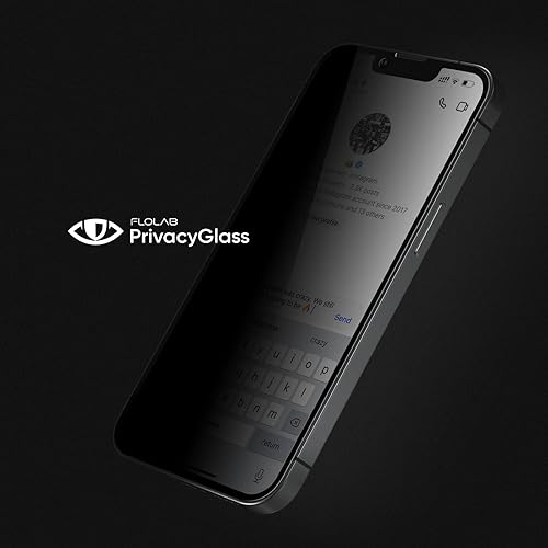 Miniatura 2 de FLOLAB NanoArmour ONETIME - Protector de pantalla de privacidad para iPhone 14 Plus  13 Pro Max, vidrio templado de alta calidad, tacto suave, fácil