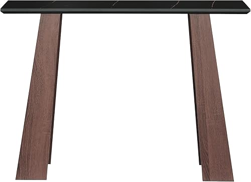 Miniatura 2 de GIA Juego de 2 mesas de sala de estar, incluye moderna mesa consola de entrada con estante de almacenamiento abierto, estantería de madera de 70