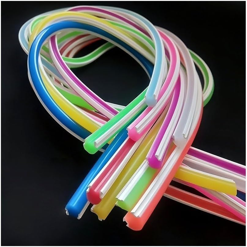 8mm Bendable Silicone Neon Tube, Separate LED Channel, Soft Light Cover, for Backlighting & Contour Lighting, 20M(Deep Green)