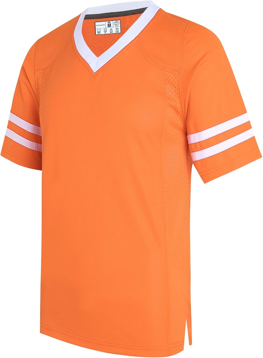 Camisetas de fútbol lisas para hombre, camisetas unisex con cuello en V, trajes de entrenamiento, camisetas informales para fiesta