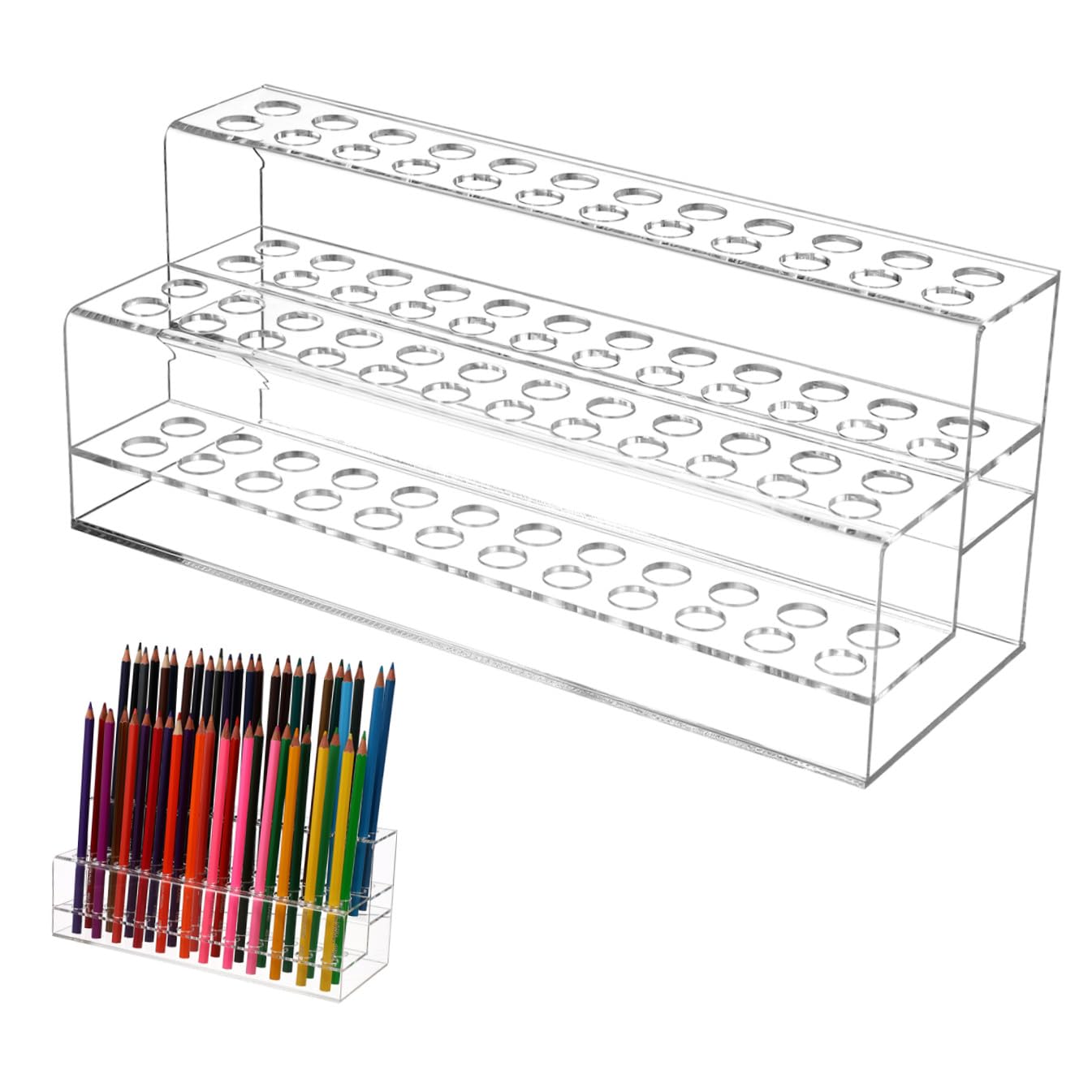 Lápices Firme Capacidad y Organizador de Bolígrafos Gran Multi Diseño Ranuras Estructura Resistente para Escritorio Oficina y Hogar
