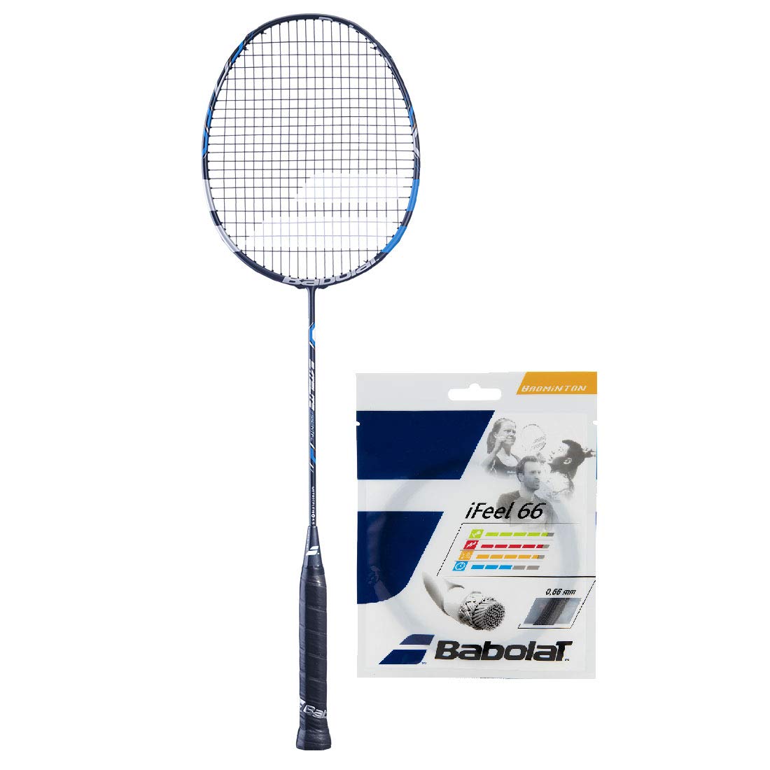 BABOLAT SATELITE Essential HIGH Modular Full Graphite UNSTRUNG Badminton Racket with I-Feel 66 String 10.2M,0.66MM Gauge-image-39