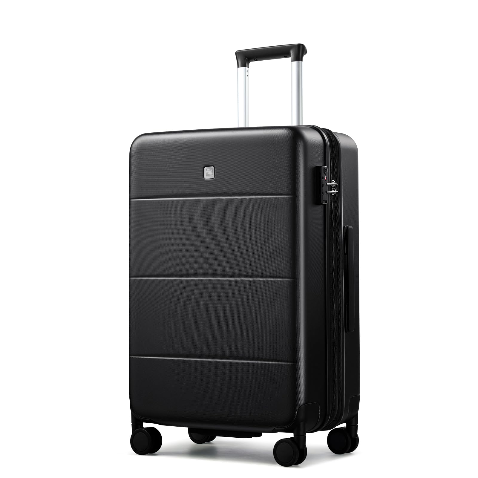 Hanke Expandable 26 Inch Luggage with Spinner Wheels, Hardside Large Suitcase, All-PC Hard Shell Travel Luggage, TSA Lock, Lightweight Durable Checked-Medium (Blackish Green, 93L) — view 46
