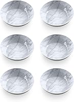 Vista 6 de TarHong Carrara - Plato llano de mármol, 10.5 pulgadas, melamina, juego de 6