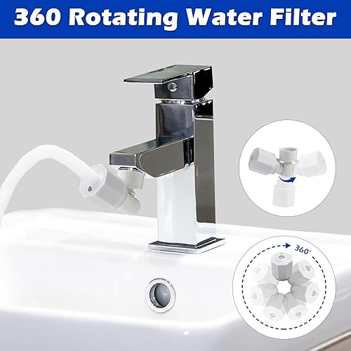 Miniatura 3 de Grifo de filtro de agua para fregadero, filtros giratorios de 360, purificador de filtración de grifo de cocina, elimina cloro, fluoruro, metales