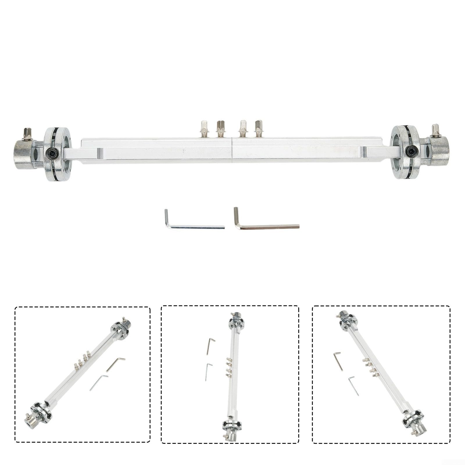 Tige de transmission de double pédale de tambour haute dureté pour instruments de percussion Longueur 370 mm