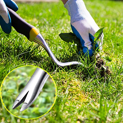 changsha 2 pcs Weeding Removal Cutter Tools, Dandelion Digger Puller, Ergonomic Handle Weed Tool for Garden Lawn Farmland Yard Transplant Gardening Bonsai Tools