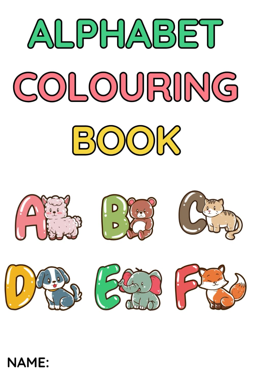 Alphabet Colouring Book Illustrative Style for kids