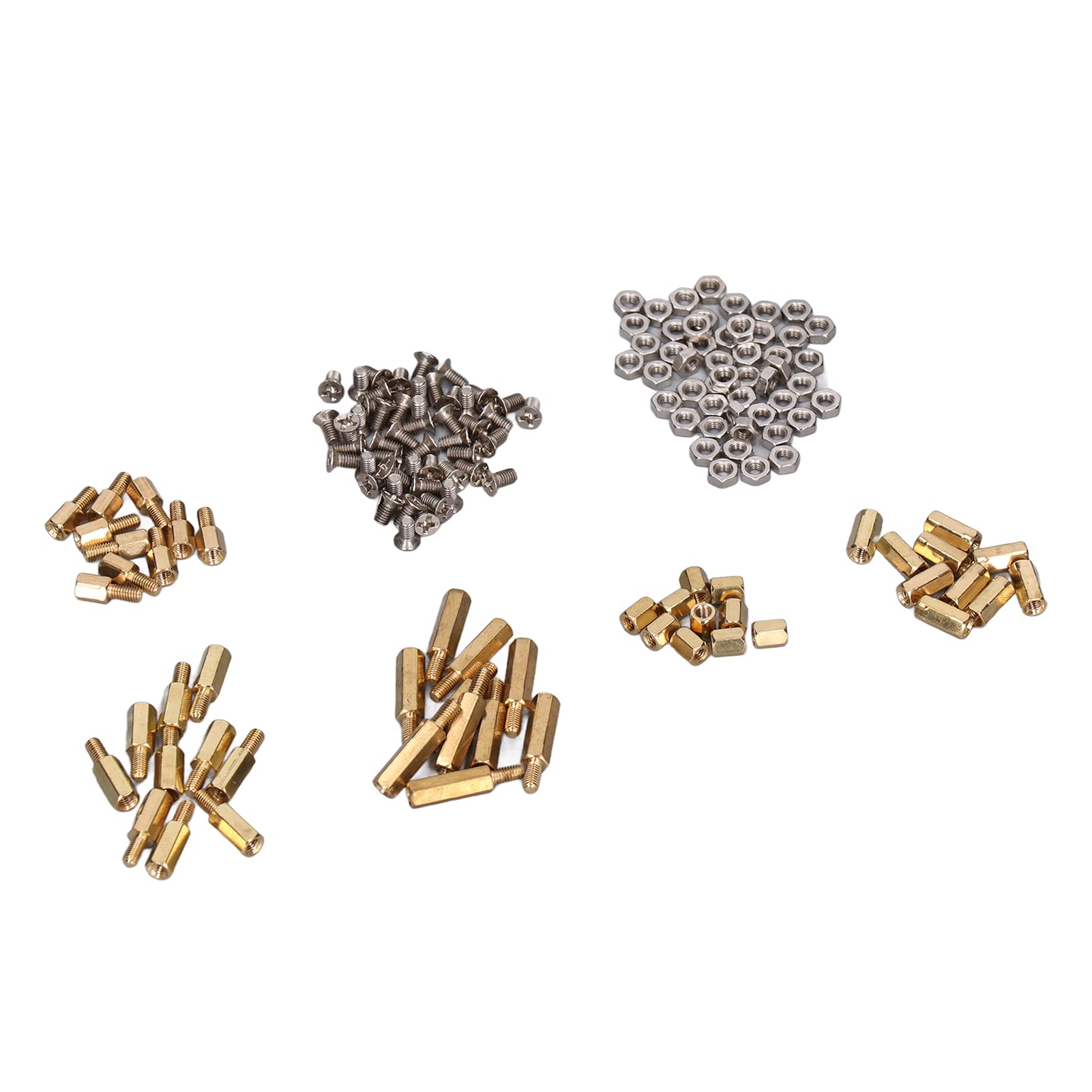 Brass Standoff Screw Nut, Standoffs Screws Nuts Assortment 150Pcs Comfortable for DIY-image-8