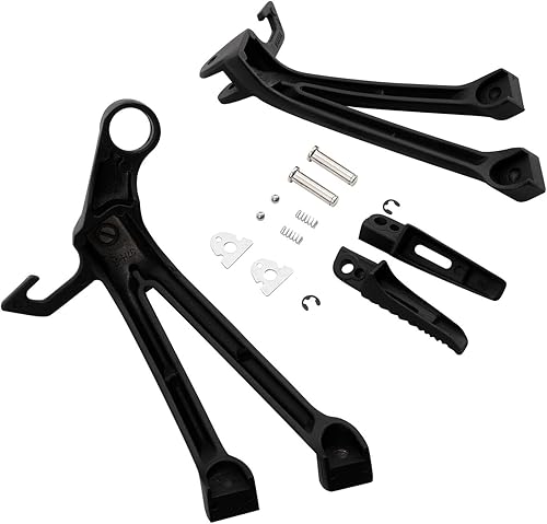 Miniatura 4 de TCMT Juego de estriberas de pasajero trasero para motocicleta Suzuki GSXR 600 750 2008 2009 2010 arena negro aluminio