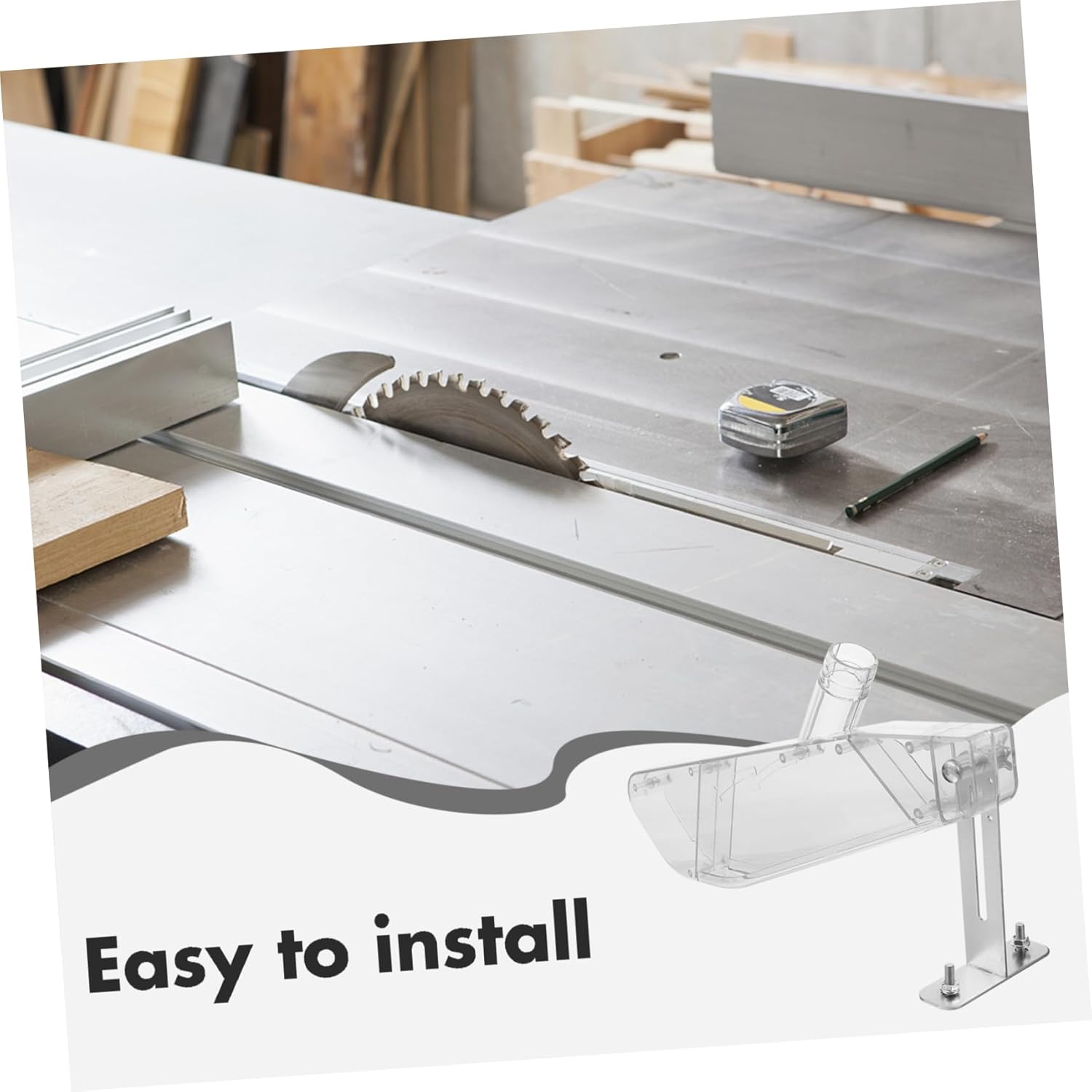 Angoily Table Saw Protective Cover Splitting Cutter Safety Shield for Table Saws Woodworking Accessory for Enhanced Visibility and Precise Cutting