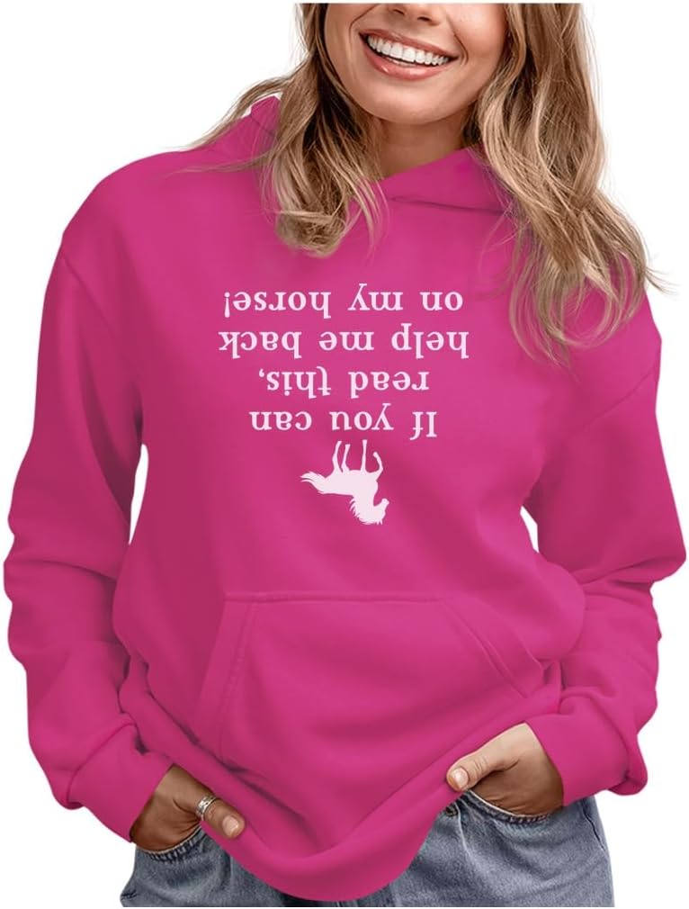 Tstars - Help Me Back On My Horse Funny Gift Women Hoodie
