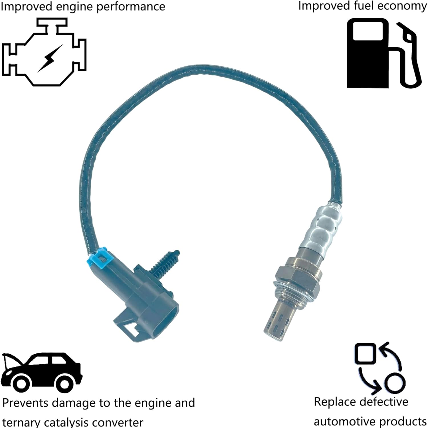 Dropwater 1 Pair Front Upstream Oxygen O2 Sensors Left and Right Side Replacement for Chevy 1999 1998 Astro 4.3L,Replaces#213-3068 OS1715 15937 75-2693 234-4646,Set of 2pcs