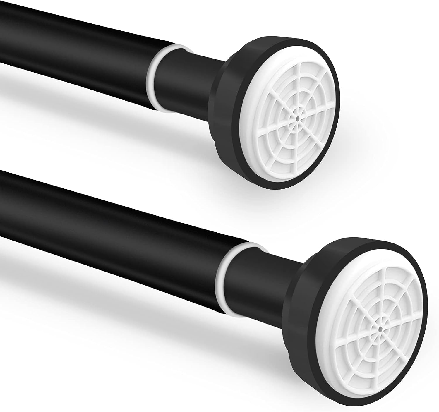 2 Pack Shower Curtain Rod,No Drilling Adjustable 4073 inch Width, NonSlip, Stainless Steel