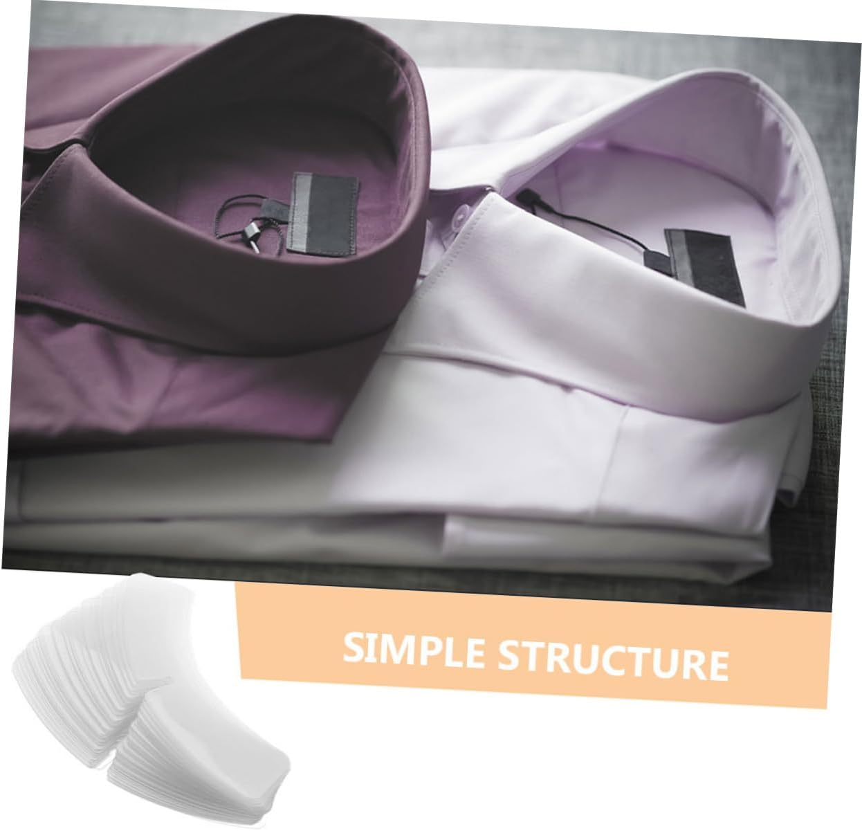BESTYASH 100pcs Collar Stays for Men Dress Shirts Plastic Collar Stays Support Inserts Light Fit