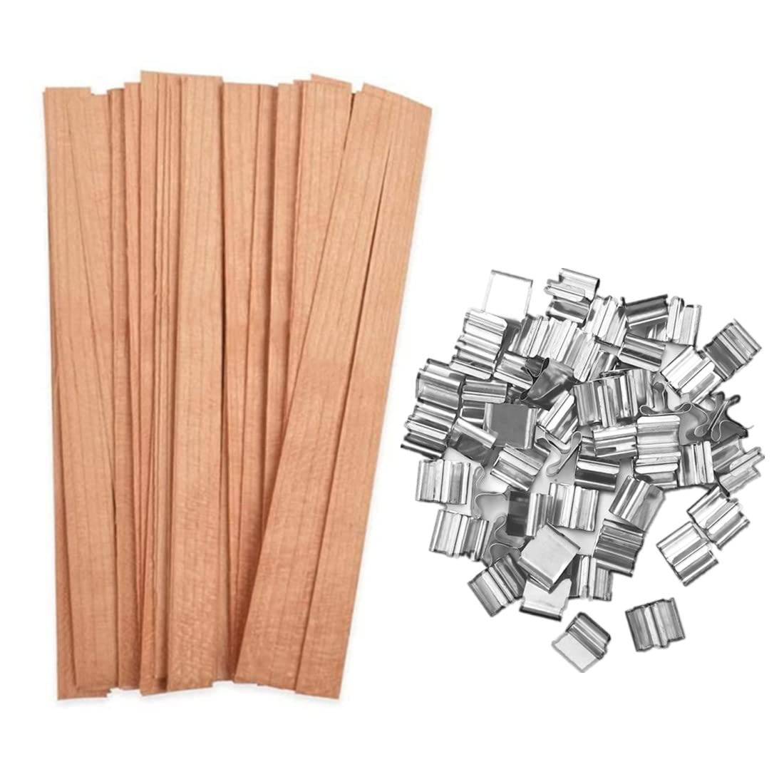 100 Pcs Wood Wicks for Candles, Wood Candle Wicks 1mm/0.04" Wood Wicks