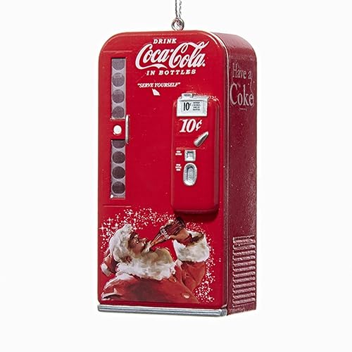 Kurt S. Adler Vintage Coca Cola Vending Machine with Santa