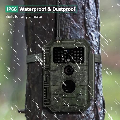 Miniatura 9 de GardePro E6 Trail Camera WiFi 48MP 1296P Cámara de juego con visión nocturna sin brillo, activada por movimiento, impermeable, para vida silvestre,