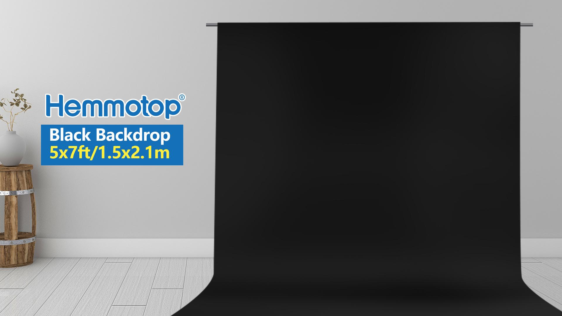 Amazon.com : HEMMOTOP Black Backdrop Curtain, 5x7 ft Black Photo