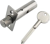 Vista 4 de JianLing 1 juego de acero inoxidable oculto de gestión de tubería de pozo de llave cerradura con tornillos 2.362 in mantenimiento cerradura