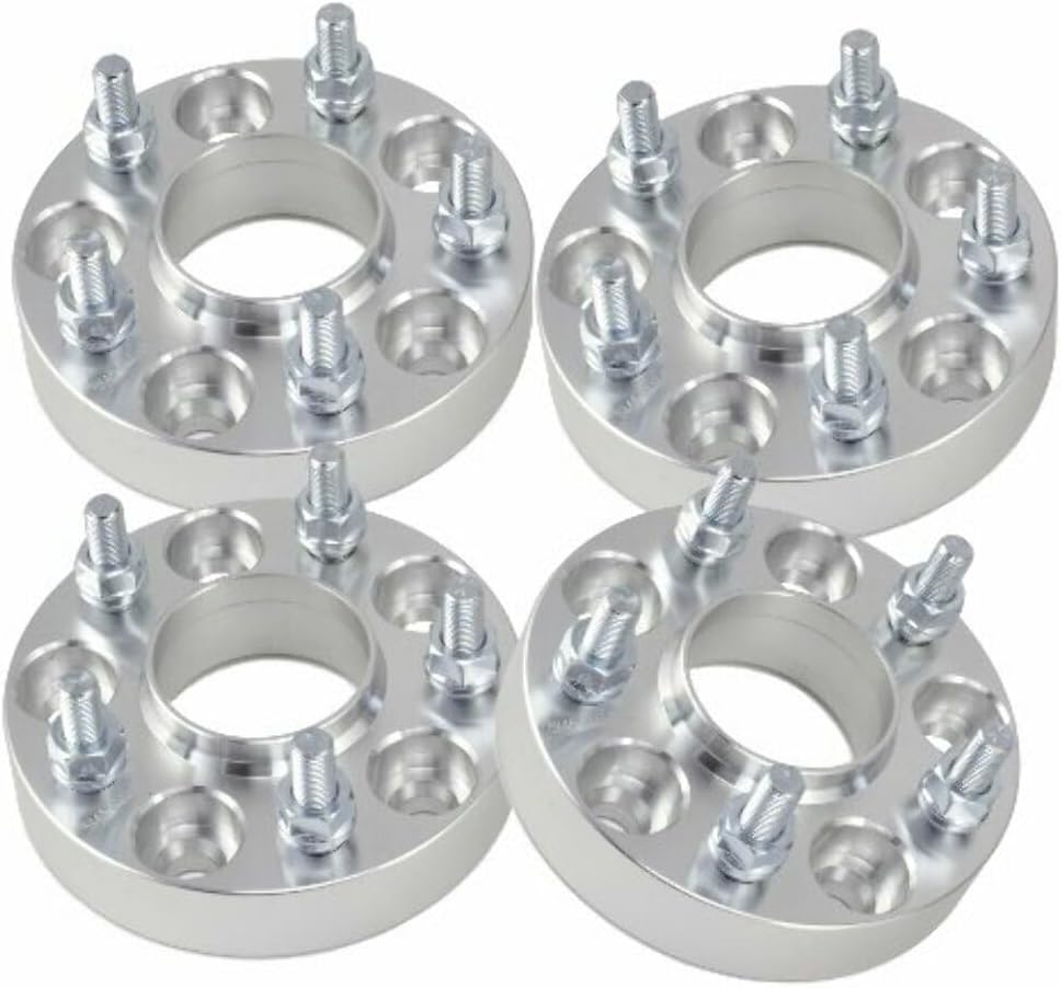 1" 5x4.5 Hubcentric Wheel Spacers - Fits Toyota Camry MR2 Supra Fits Lexus IS250 IS350-1 Inch (25mm), 5x114.3, 60.1mm Hub, 12x1.5 Studs - Set of 4 - Black