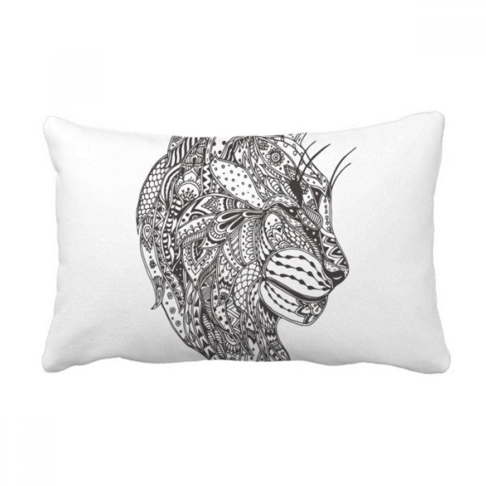 Coussin lombaire Peinture Humaine Cat 16x24 pouces multicolore pour décoration canapé de salon