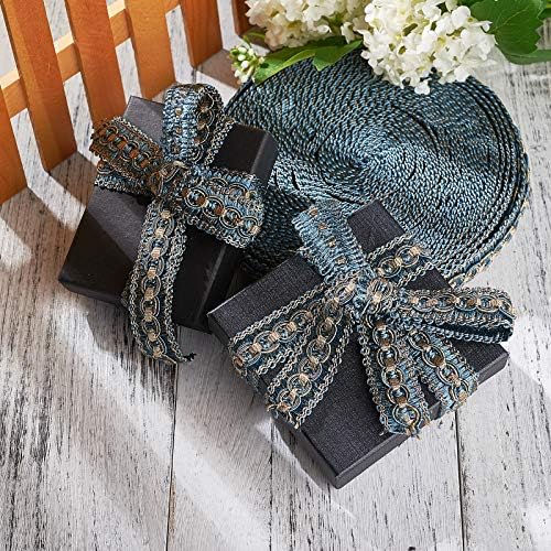 PandaHall 11.5~12m 20mm Polyester Gimp Braid Trim for Costume DIY Crafts Sewing Jewellery Making Curtain Decoration Costume Accessories, CadetBlue