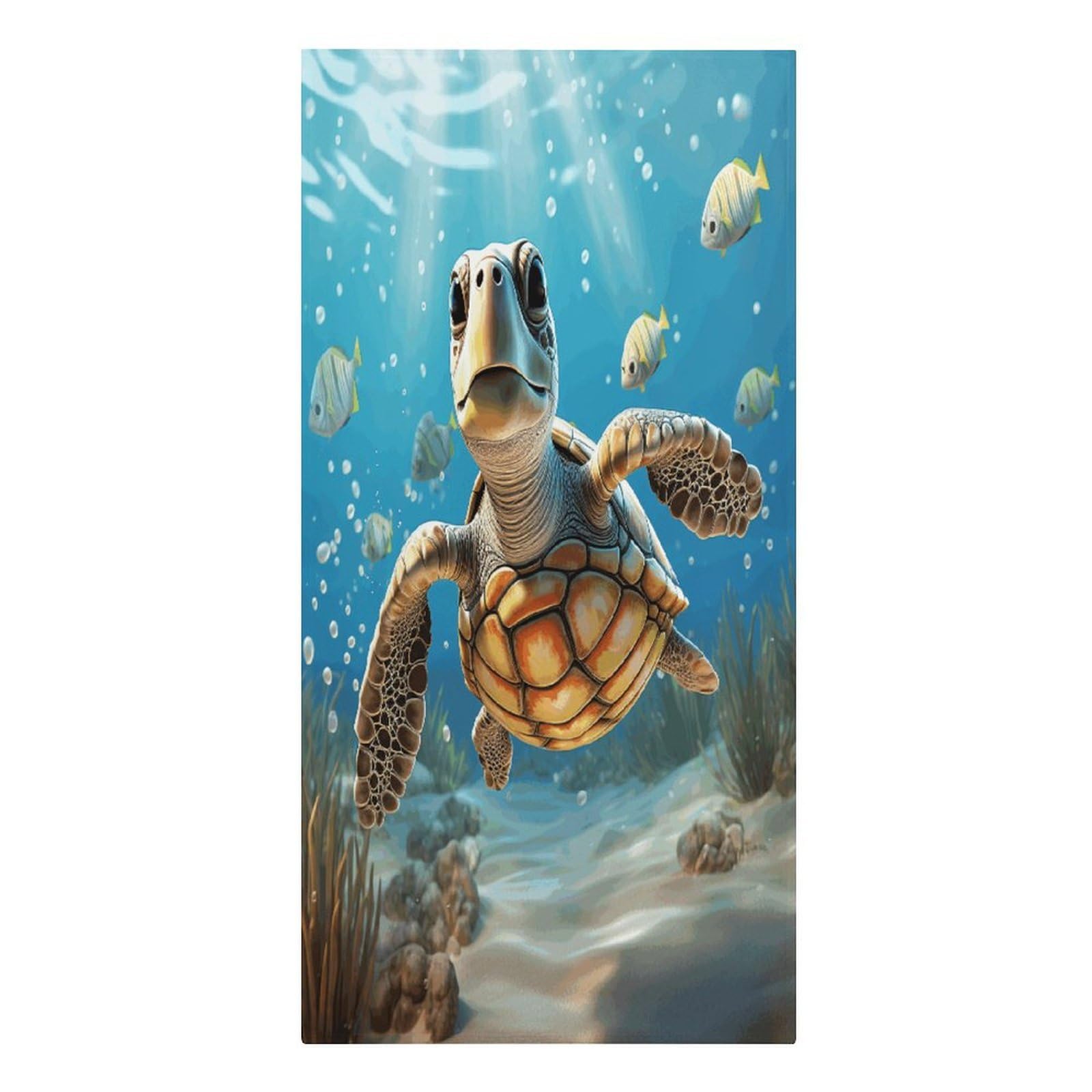 FekiLoot Cartoon Sea Turtle Towels Lightweight Thin Beach Towel Classic Soft Large Pool Towel Highly Absorbent Sand Free Bath Towels Travel Blanket for Vacation Essentials Adult Gift 30" X 61"